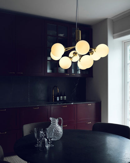 Aurora Glass Sphere Cluster Chandelier