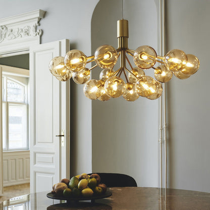 Aurora Glass Sphere Cluster Chandelier