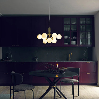 Aurora Glass Sphere Cluster Chandelier