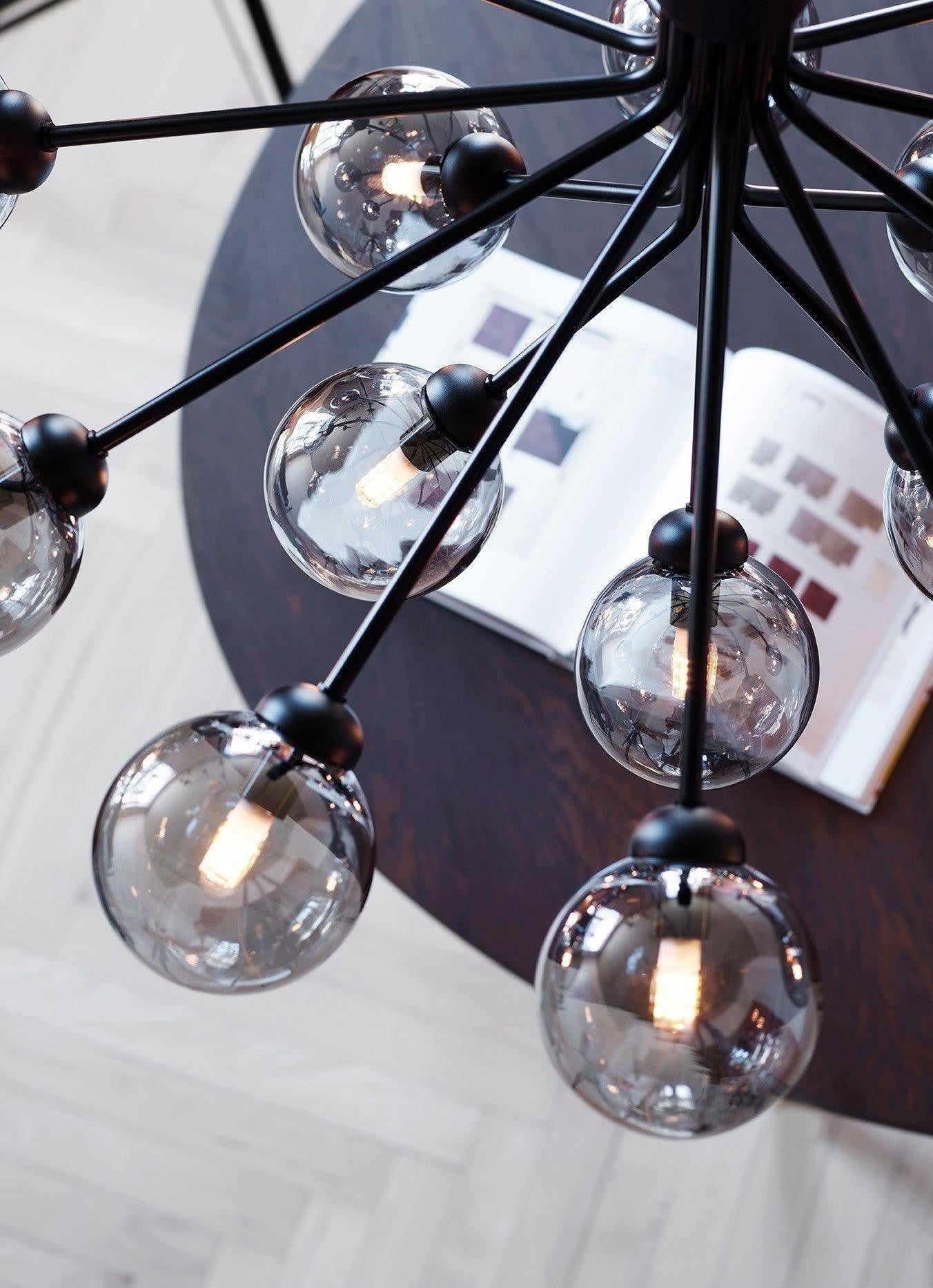 Aurora Glass Sphere Cluster Chandelier