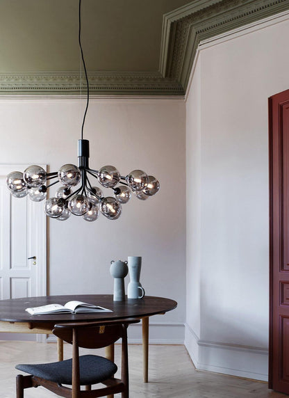 Aurora Glass Sphere Cluster Chandelier