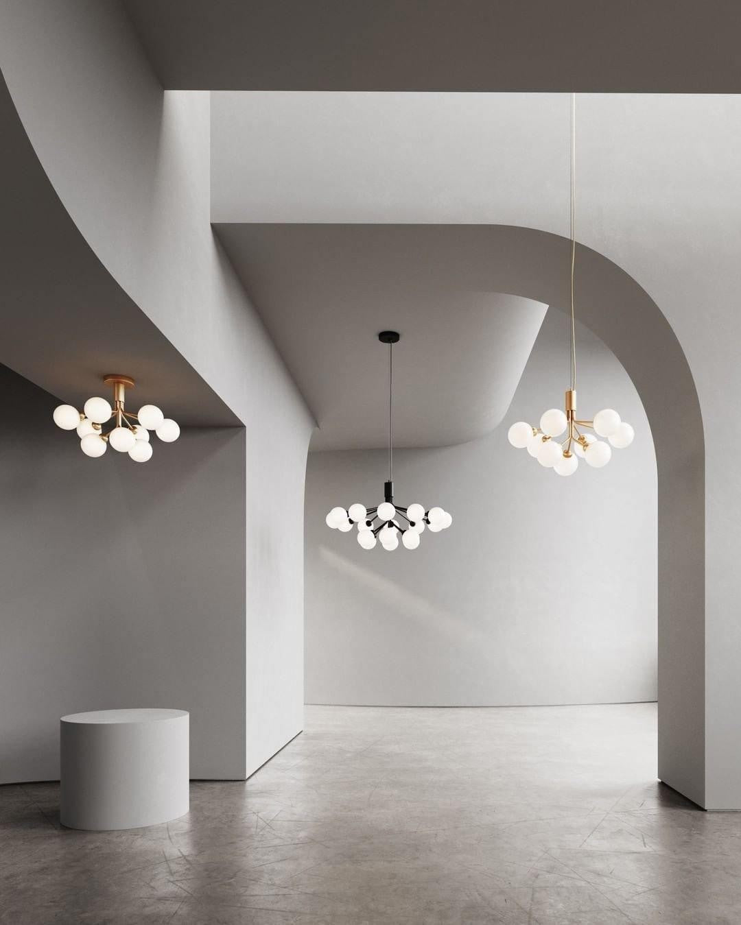 Aurora Glass Sphere Cluster Chandelier
