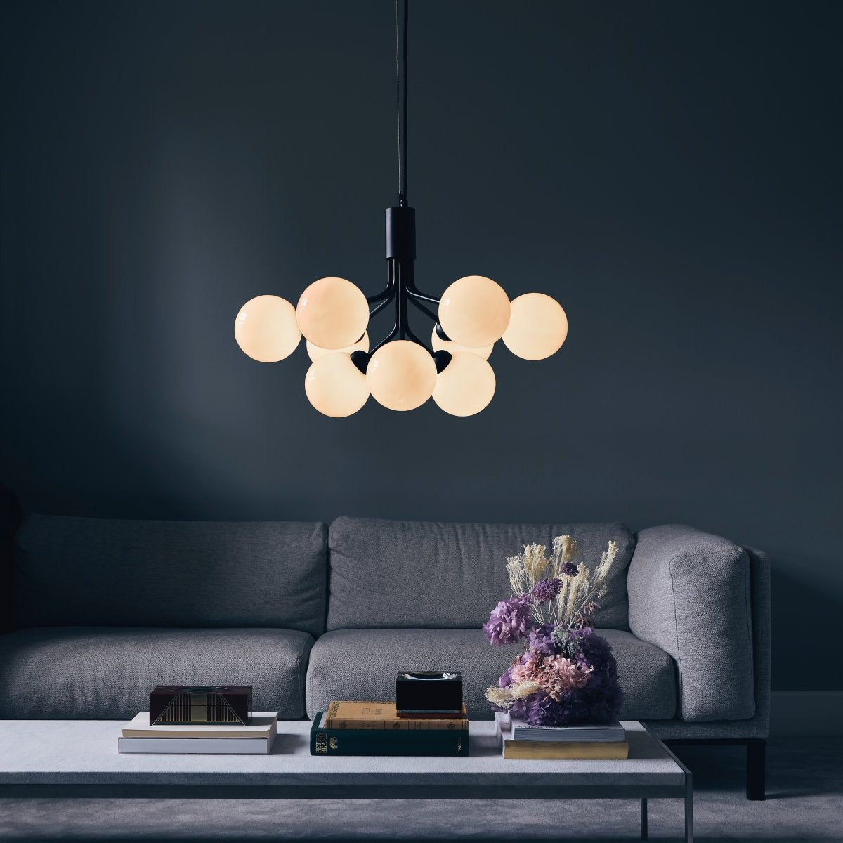 Aurora Glass Sphere Cluster Chandelier