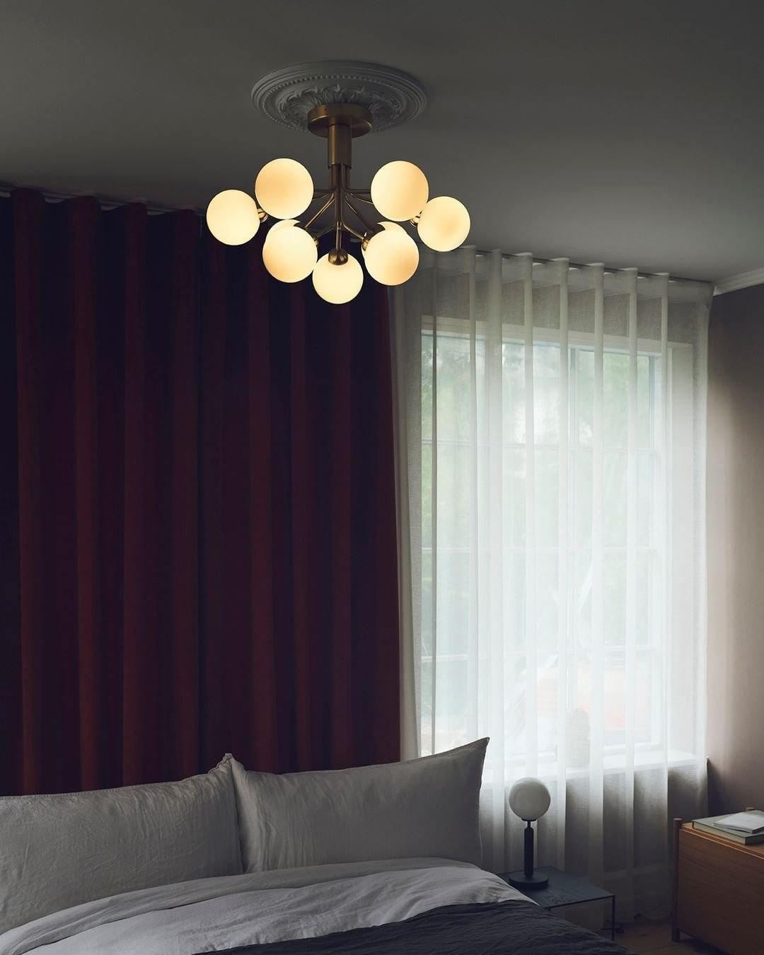 Aurora Glass Sphere Cluster Chandelier