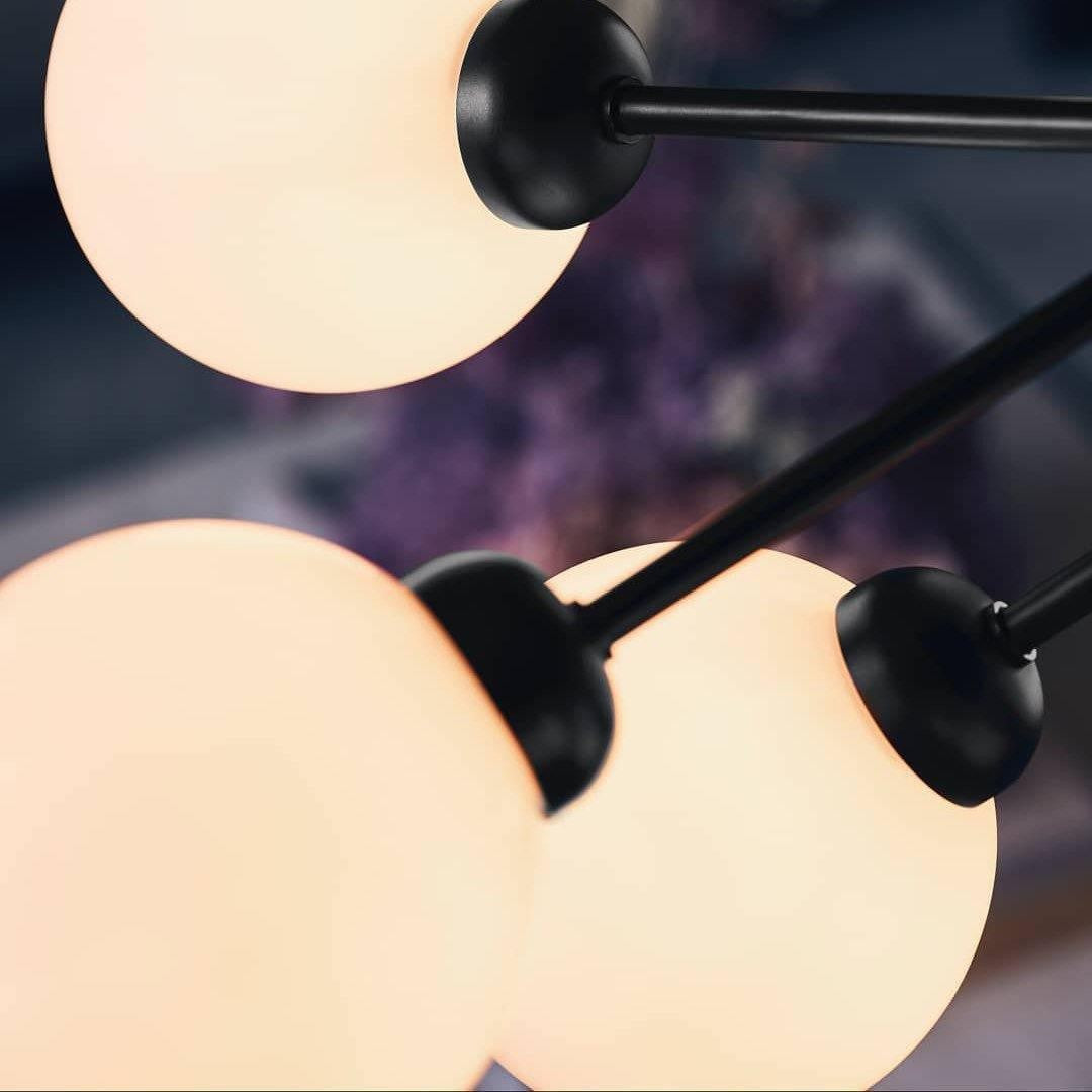 Aurora Glass Sphere Cluster Chandelier