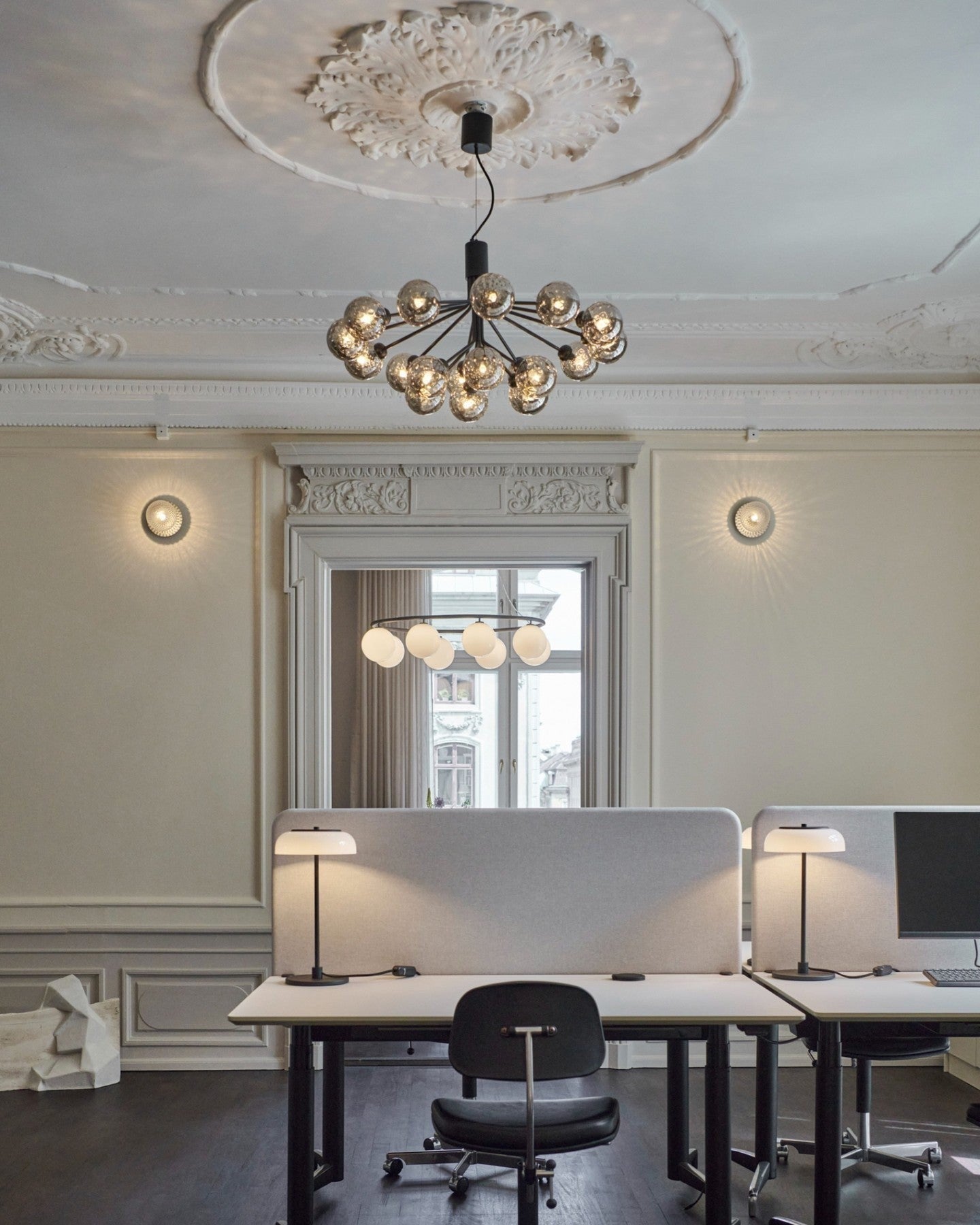 Aurora Glass Sphere Cluster Chandelier
