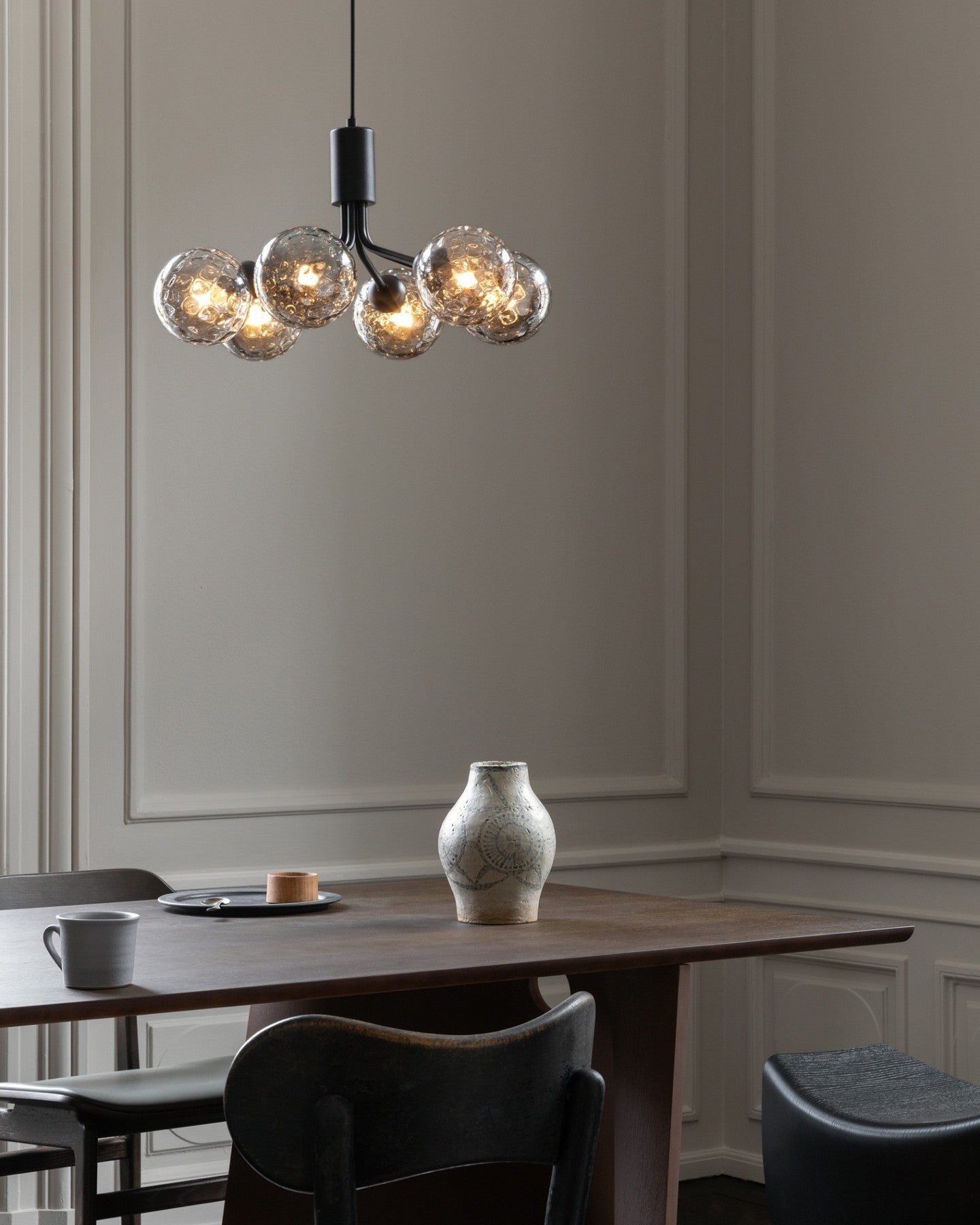 Aurora Glass Sphere Cluster Chandelier