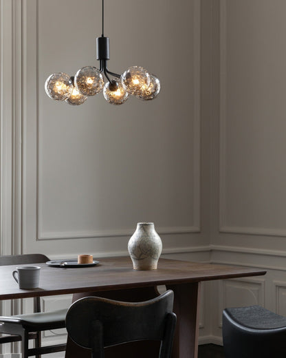 Aurora Glass Sphere Cluster Chandelier