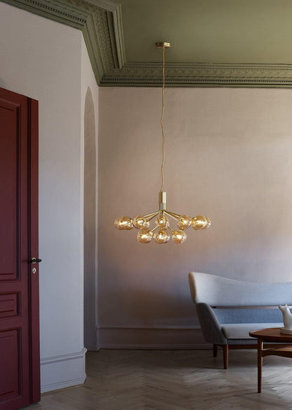 Aurora Glass Sphere Cluster Chandelier