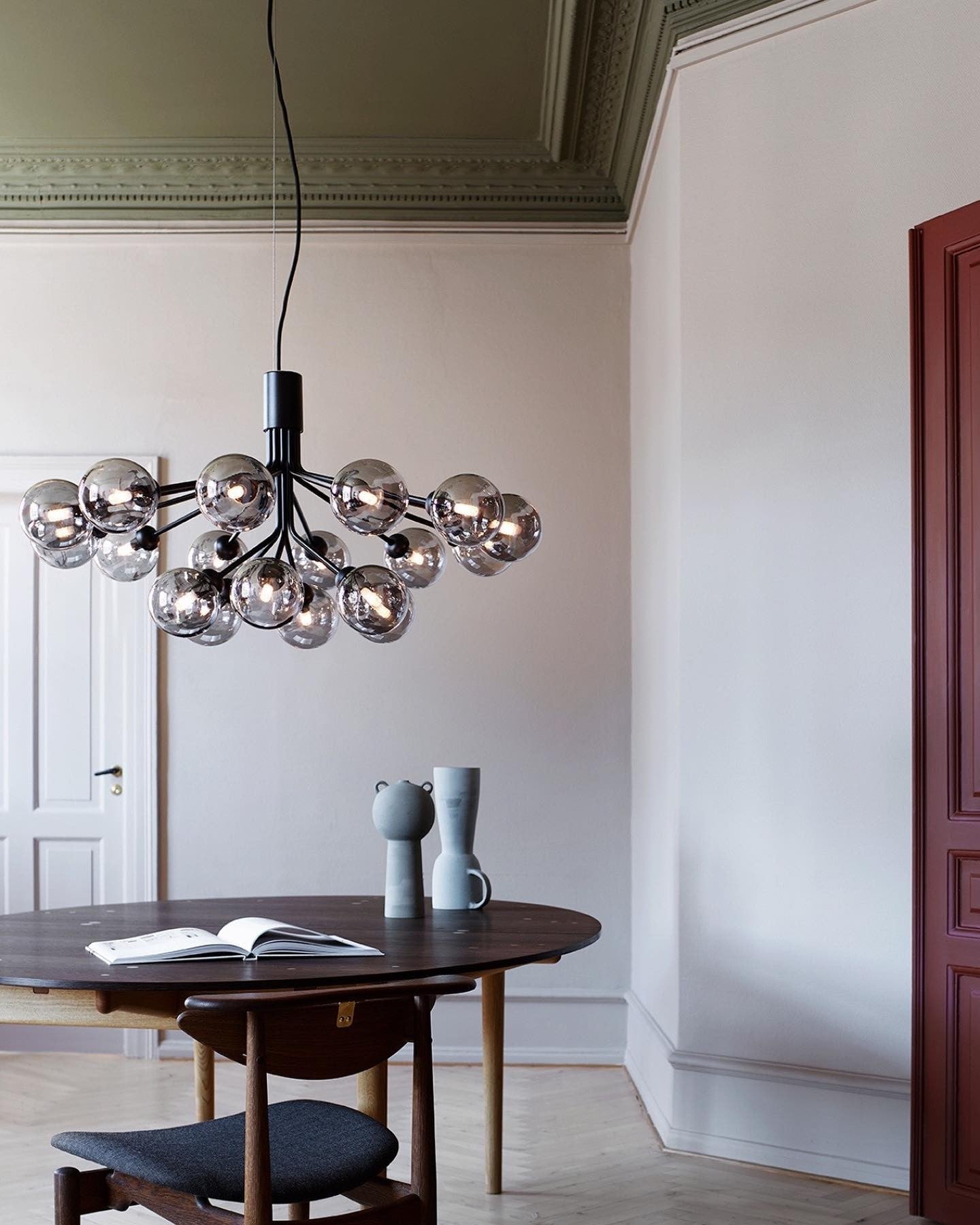 Aurora Glass Sphere Cluster Chandelier