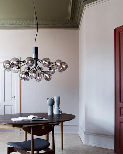 Aurora Glass Sphere Cluster Chandelier