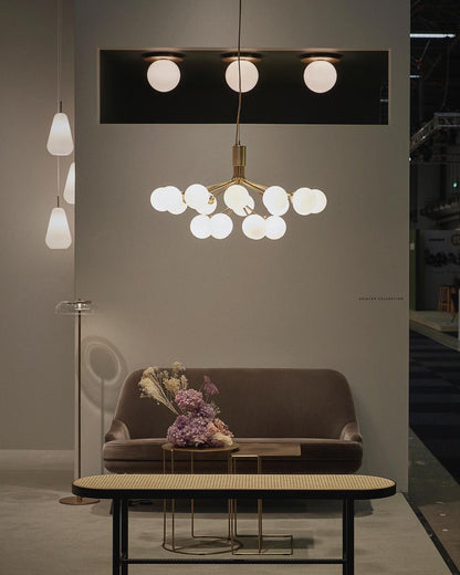 Aurora Glass Sphere Cluster Chandelier
