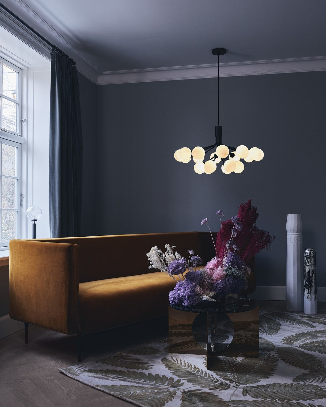 Aurora Glass Sphere Cluster Chandelier