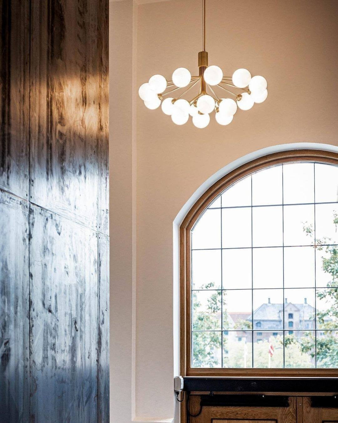 Aurora Glass Sphere Cluster Chandelier