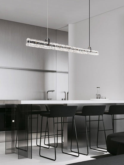 Black Ice Linear Glass Pendant