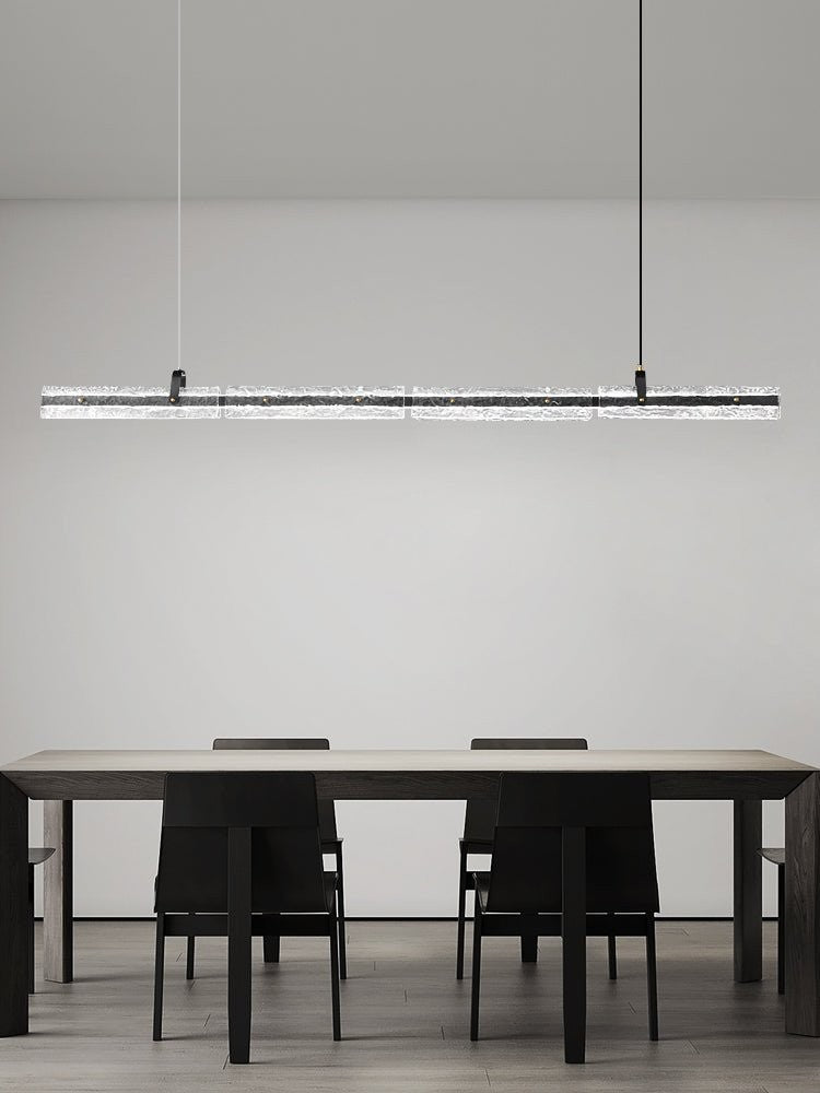Black Ice Linear Glass Pendant