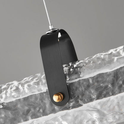 Black Ice Linear Glass Pendant