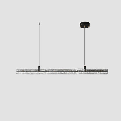 Black Ice Linear Glass Pendant