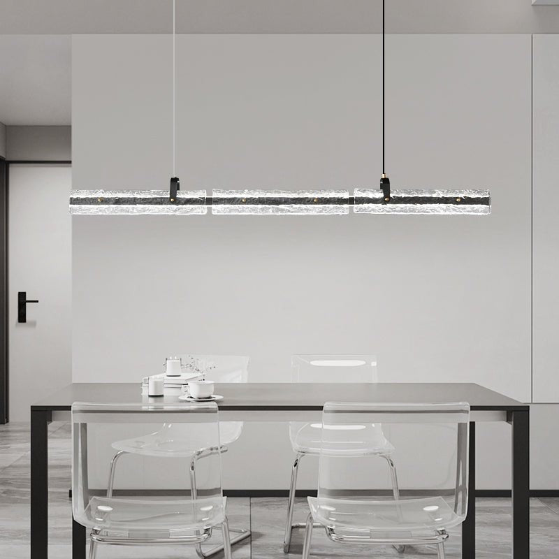 Black Ice Linear Glass Pendant