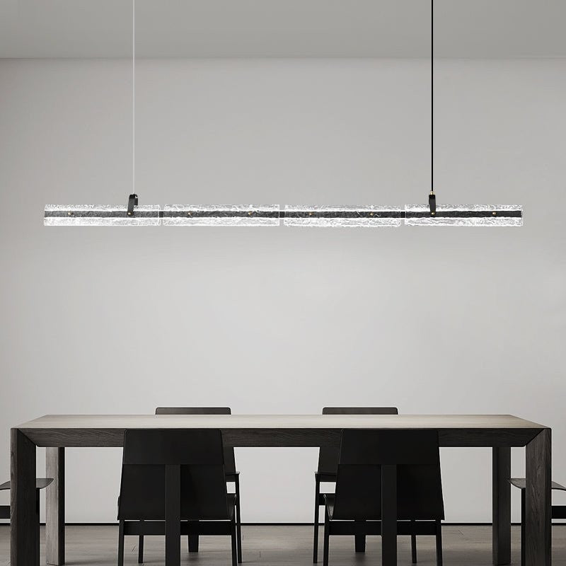 Black Ice Linear Glass Pendant