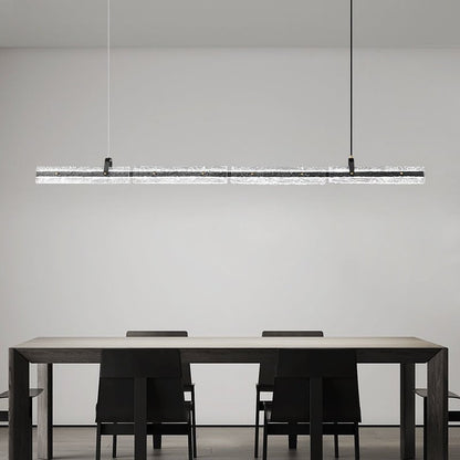 Black Ice Linear Glass Pendant