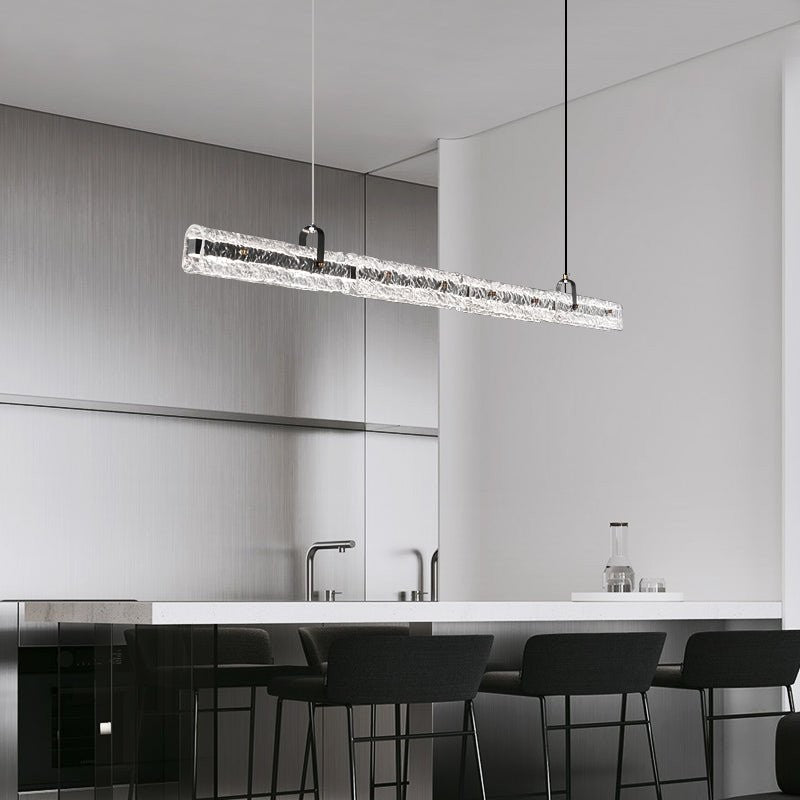 Black Ice Linear Glass Pendant