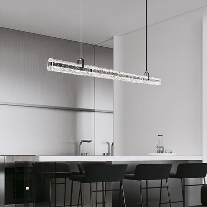 Black Ice Linear Glass Pendant