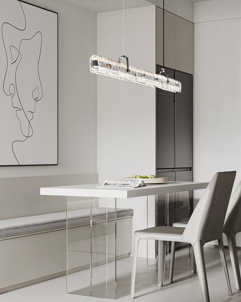 Black Ice Linear Glass Pendant