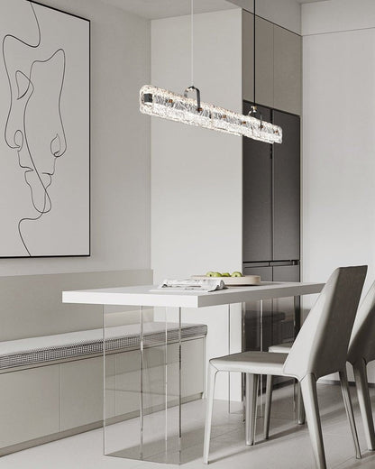 Black Ice Linear Glass Pendant