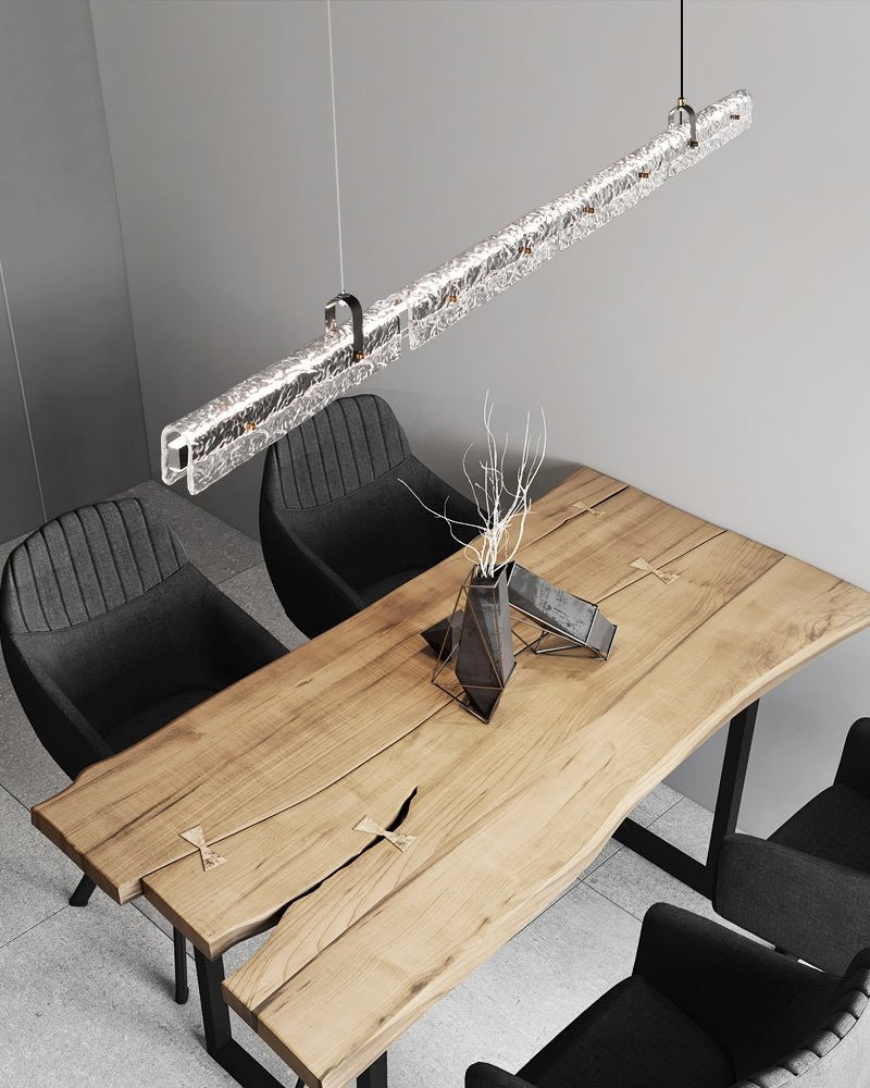 Black Ice Linear Glass Pendant
