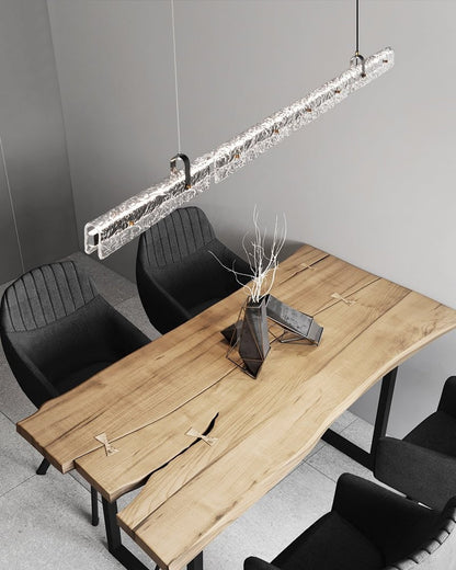 Black Ice Linear Glass Pendant