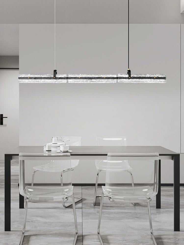 Black Ice Linear Glass Pendant