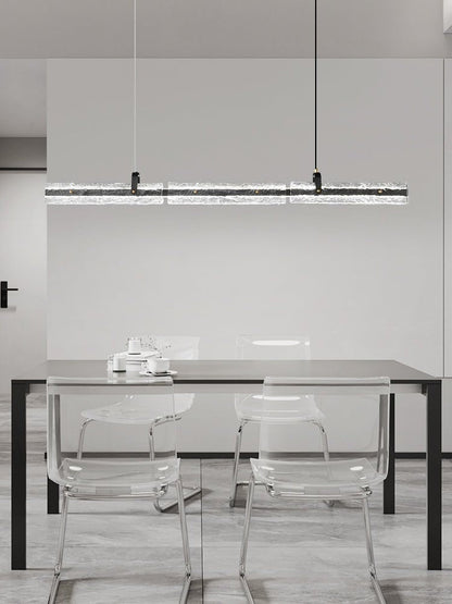 Black Ice Linear Glass Pendant