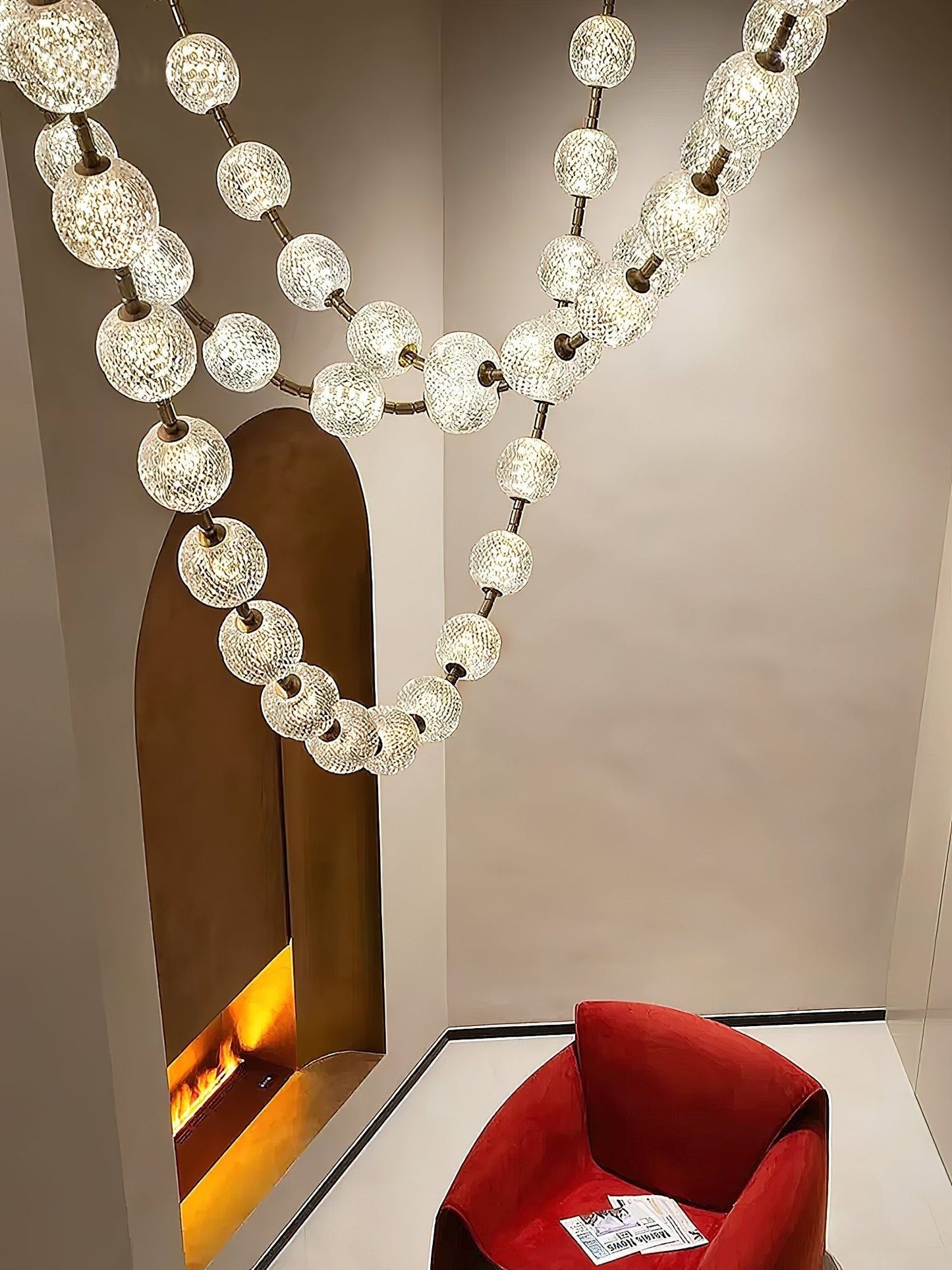 Celestial Strand Necklace Chandelier