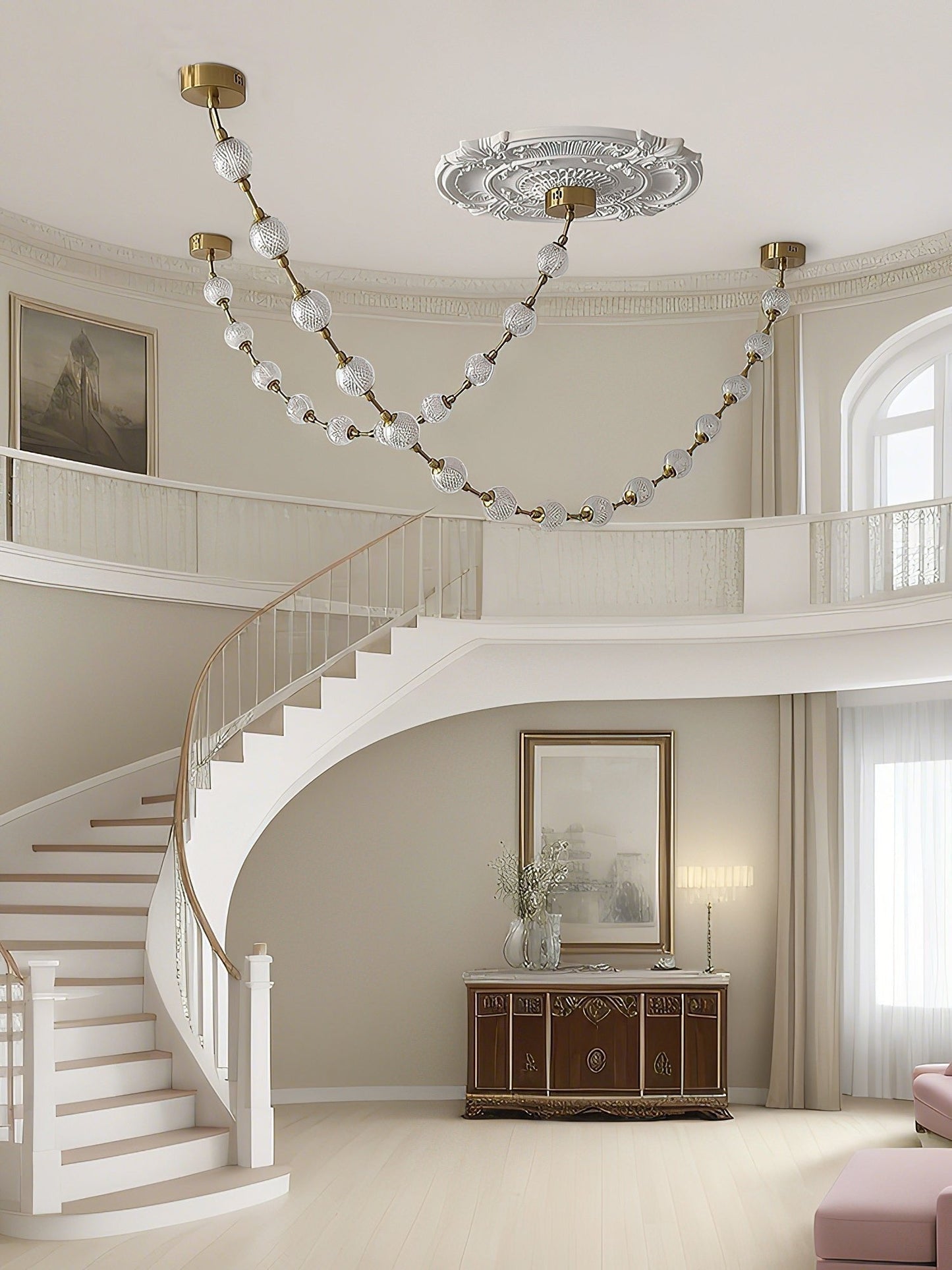 Celestial Strand Necklace Chandelier