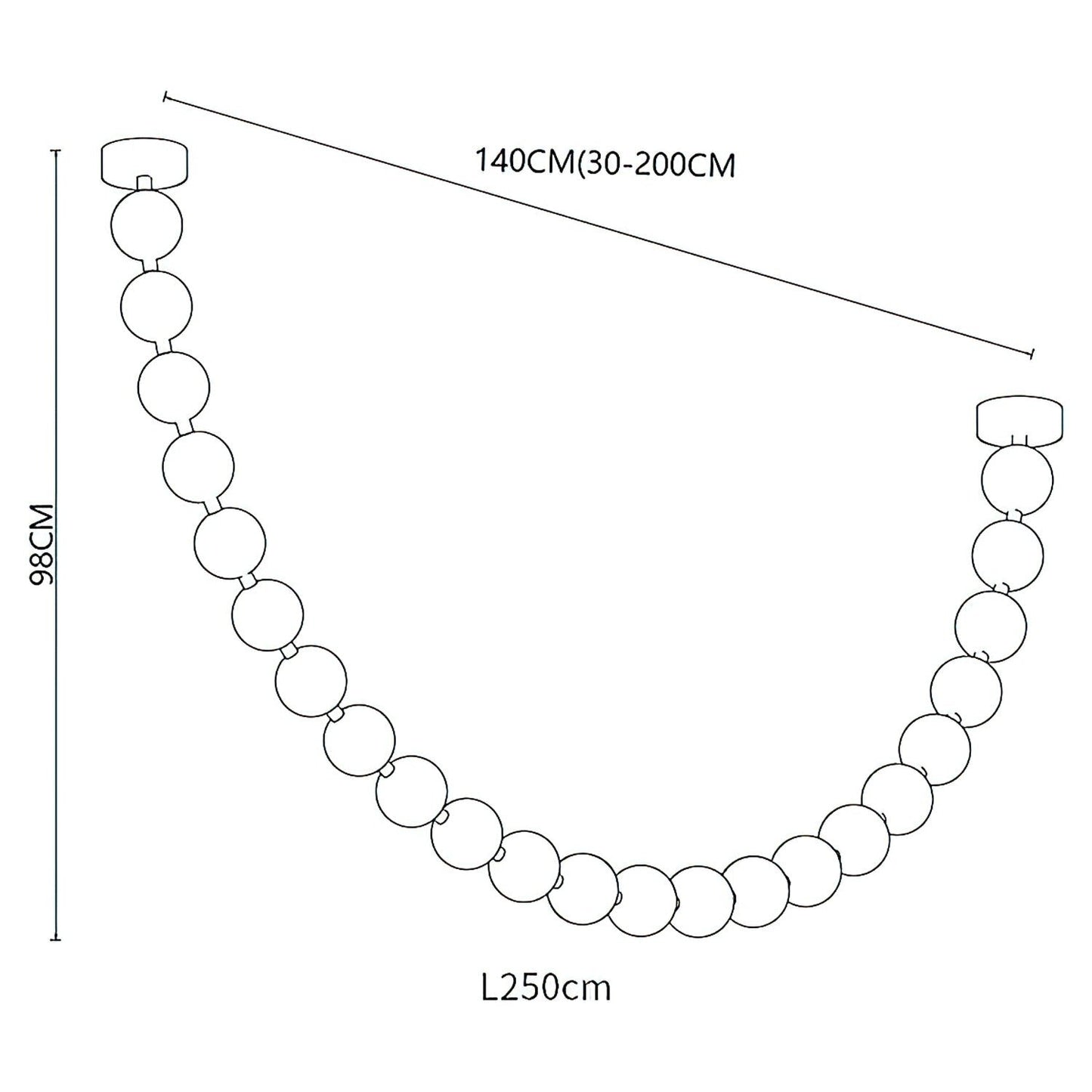 Celestial Strand Necklace Chandelier