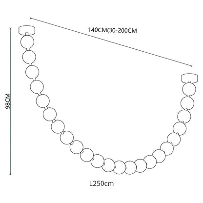 Celestial Strand Necklace Chandelier