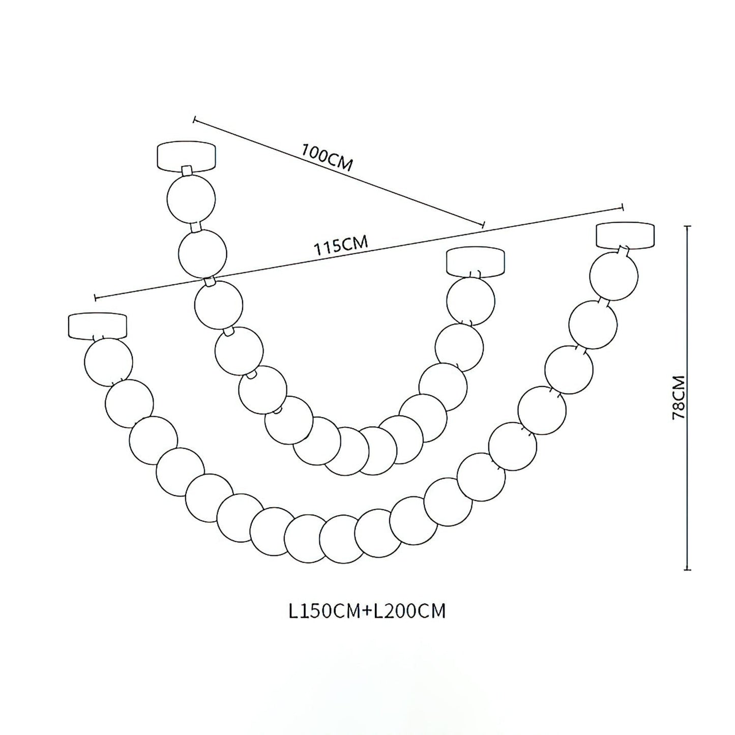 Celestial Strand Necklace Chandelier