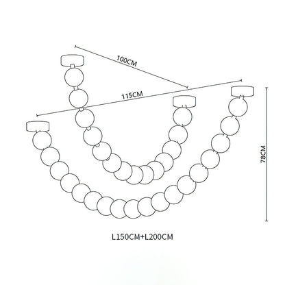 Celestial Strand Necklace Chandelier