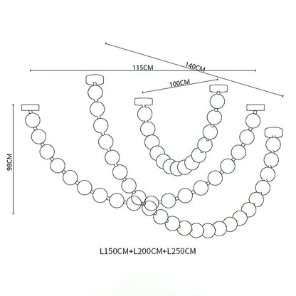 Celestial Strand Necklace Chandelier