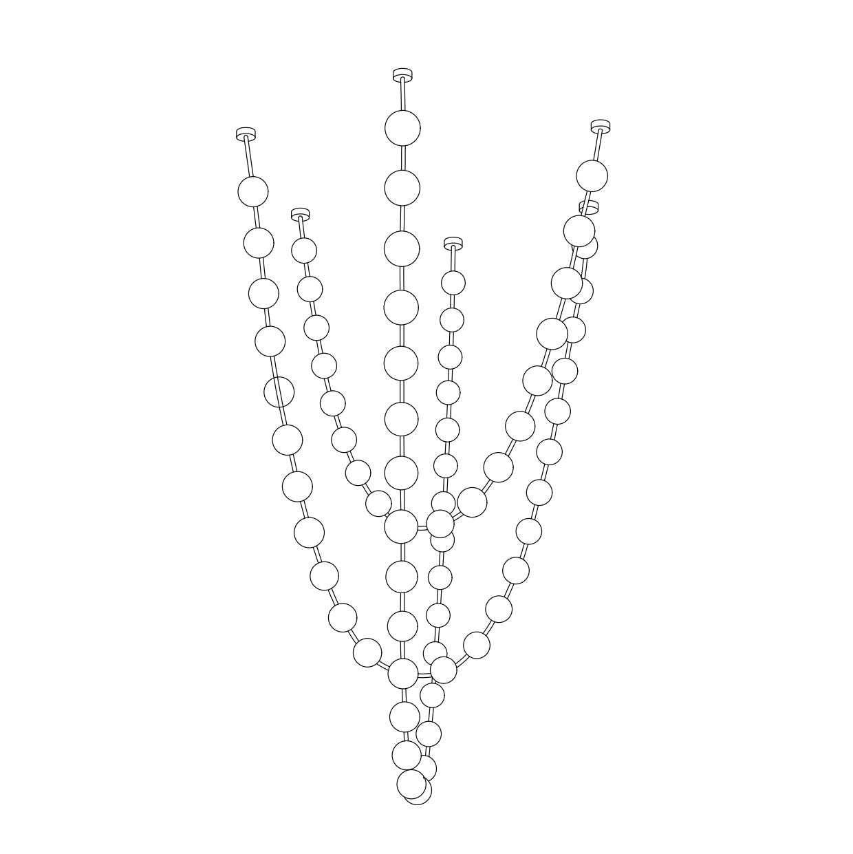 Celestial Strand Necklace Chandelier