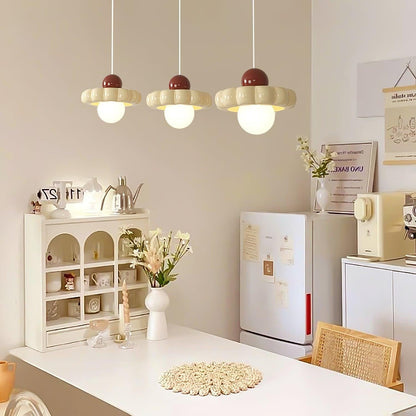 Cream Cloud Woven Pendant Light