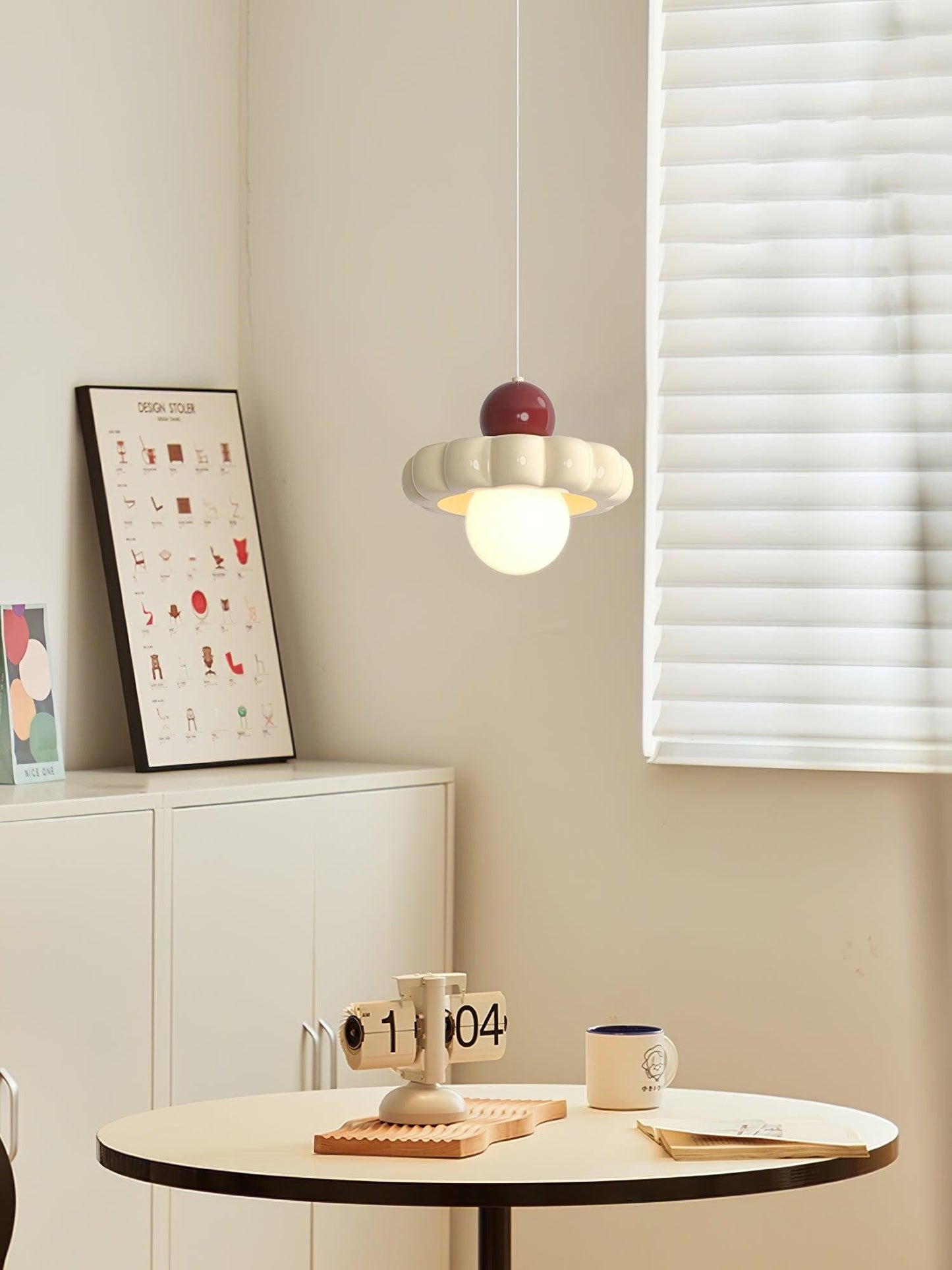 Cream Cloud Woven Pendant Light