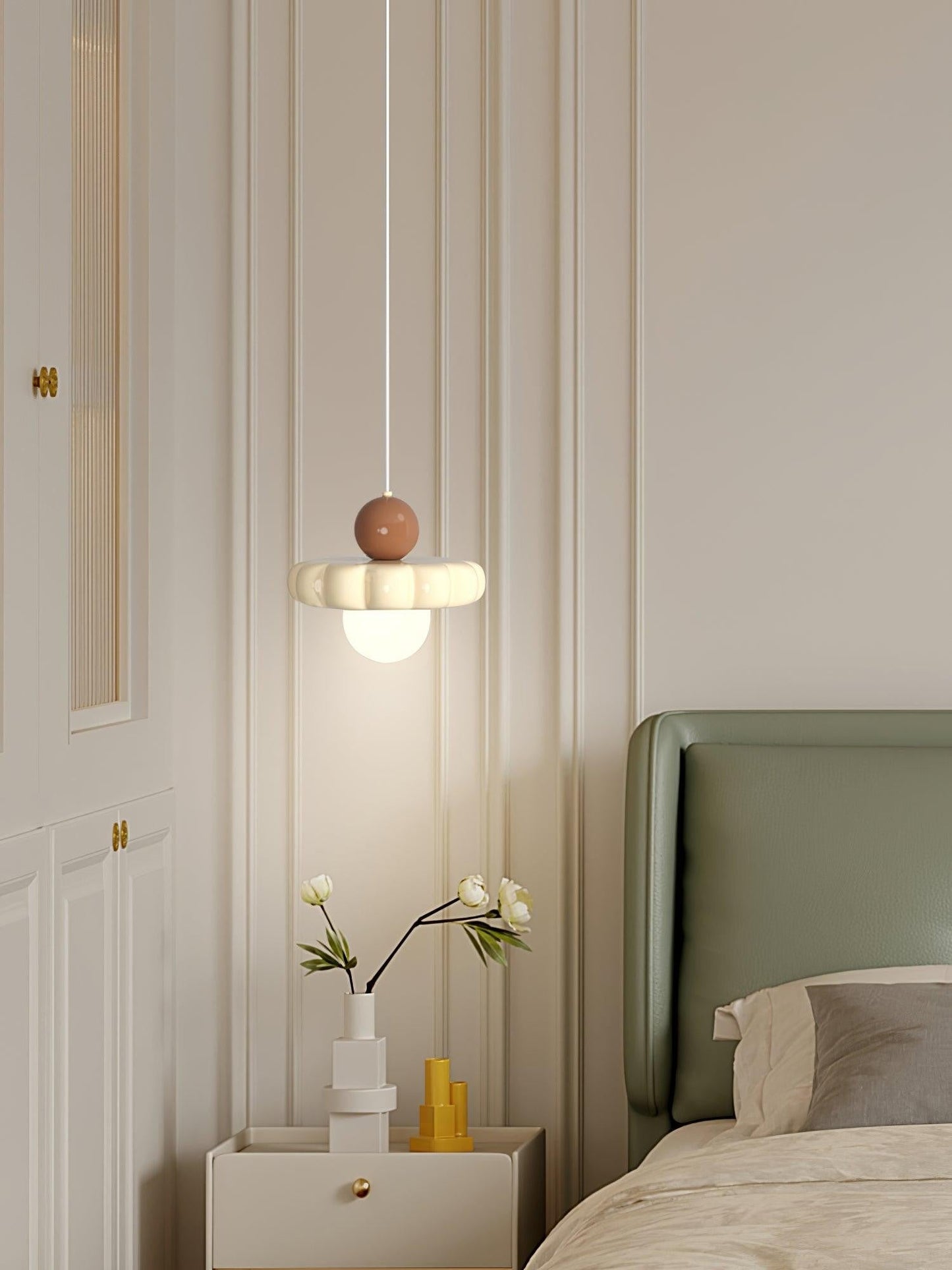 Cream Cloud Woven Pendant Light