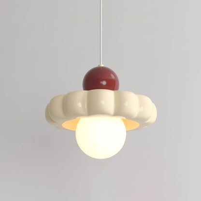 Cream Cloud Woven Pendant Light