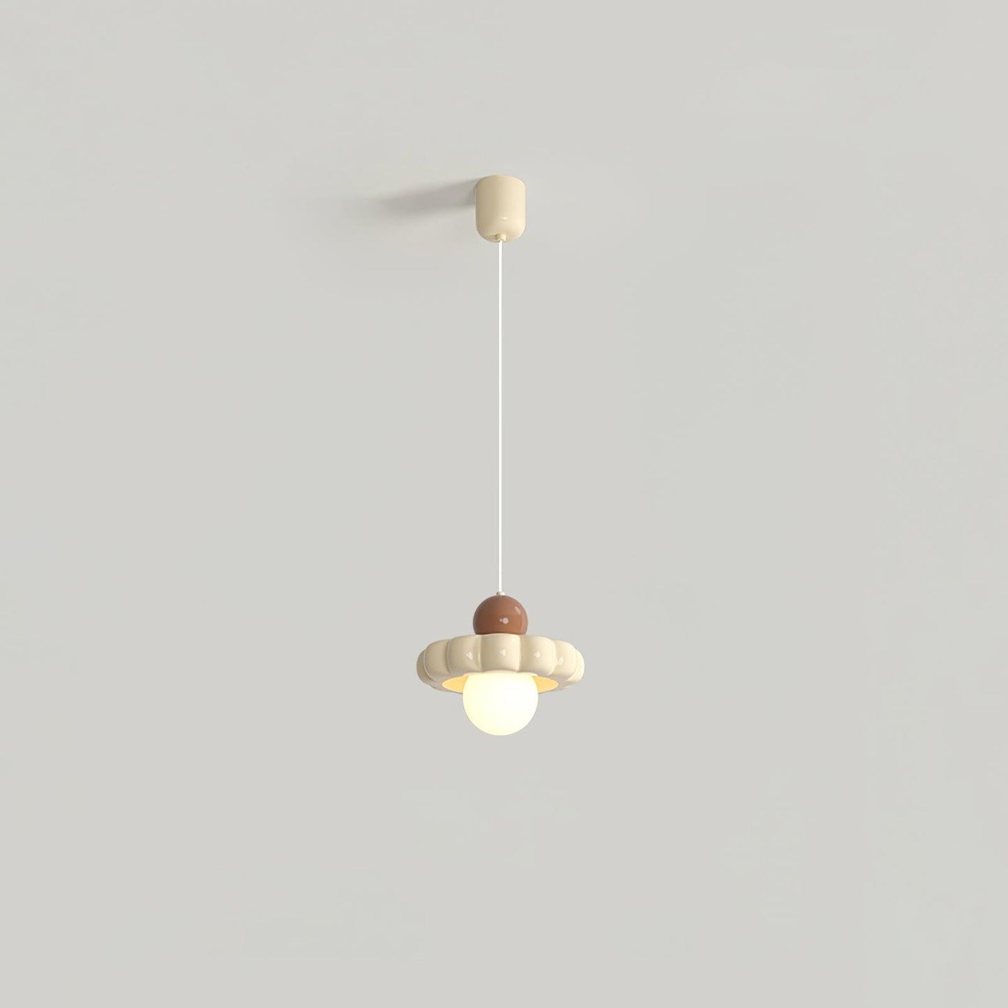 Cream Cloud Woven Pendant Light