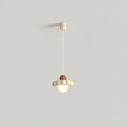 Cream Cloud Woven Pendant Light
