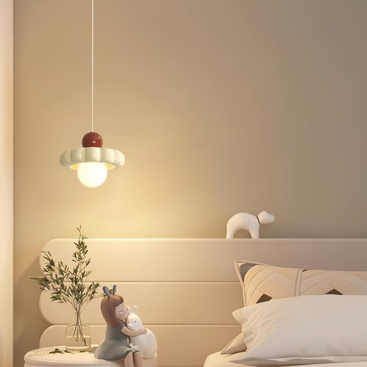 Cream Cloud Woven Pendant Light