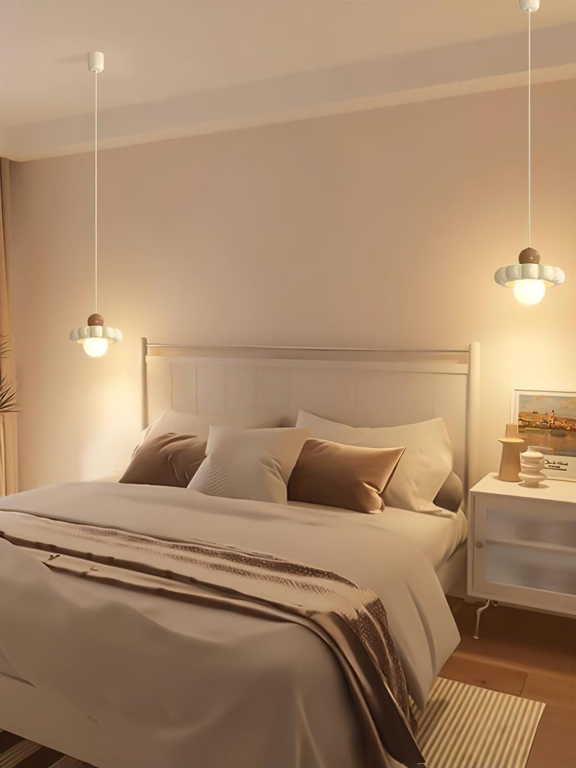 Cream Cloud Woven Pendant Light