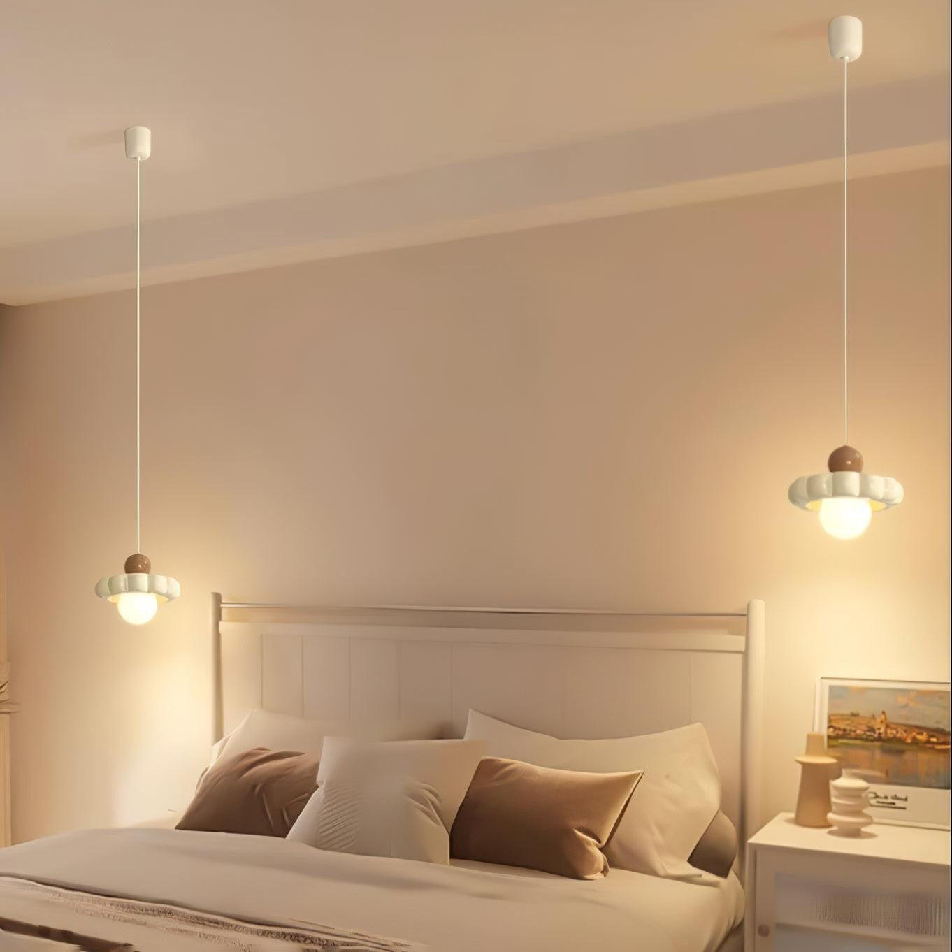 Cream Cloud Woven Pendant Light